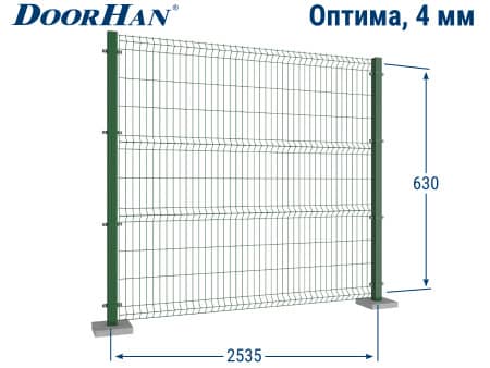 Купить 3D заборную секцию ДорХан 2535×630 мм в Тобольске от 992 руб.